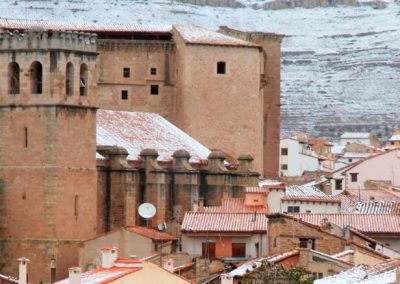 Mora de Rubielos (Teruel) bajo un manto de nieve