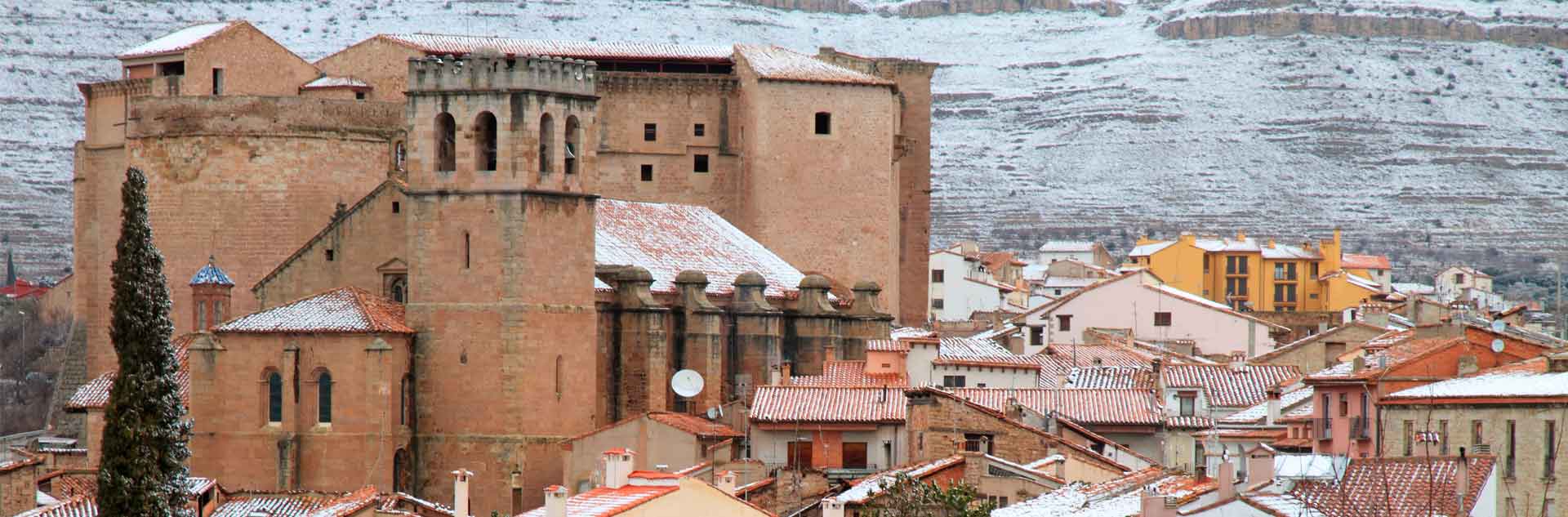 Mora de Rubielos (Teruel) bajo un manto de nieve